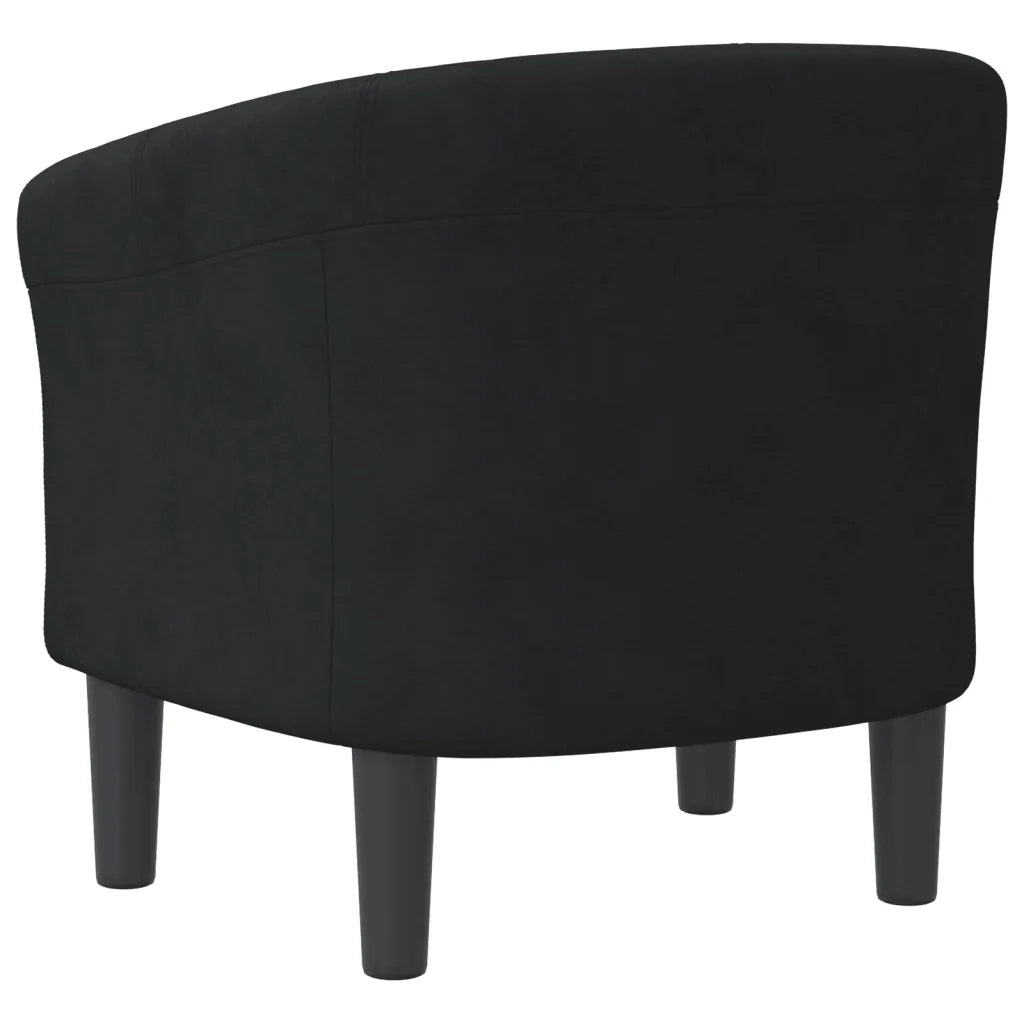Divano Sedia-Poltrona Cabriolet Nera in Velluto 168685