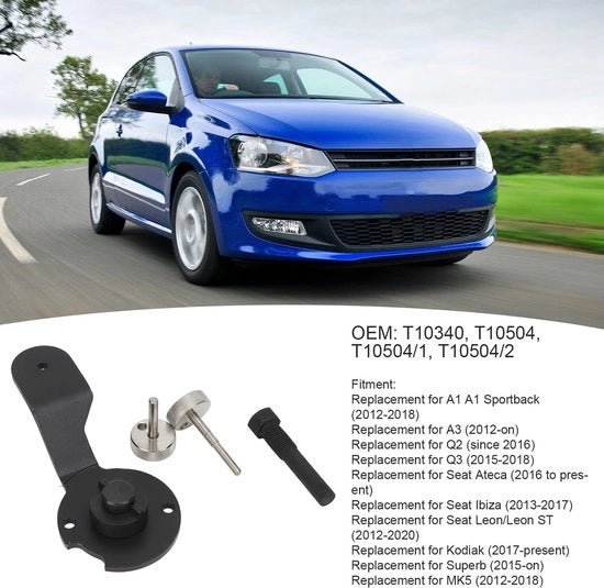 Strumento di sincronizzazione alesaggio di alta qualità - Adatto per A1/A3/Q2/Q3 - Compatibile con 1.4 TSI/TFSI - Resistenze elevate e durata - Codice OEM T10340/T10504 - Attrezzo di sincronizzazione