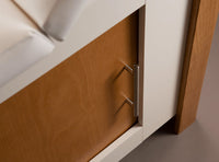 Lettino da Massaggio Fisioterapia Fisso 2 Sezioni 190x70x78cm Benotti Palmira Bianco