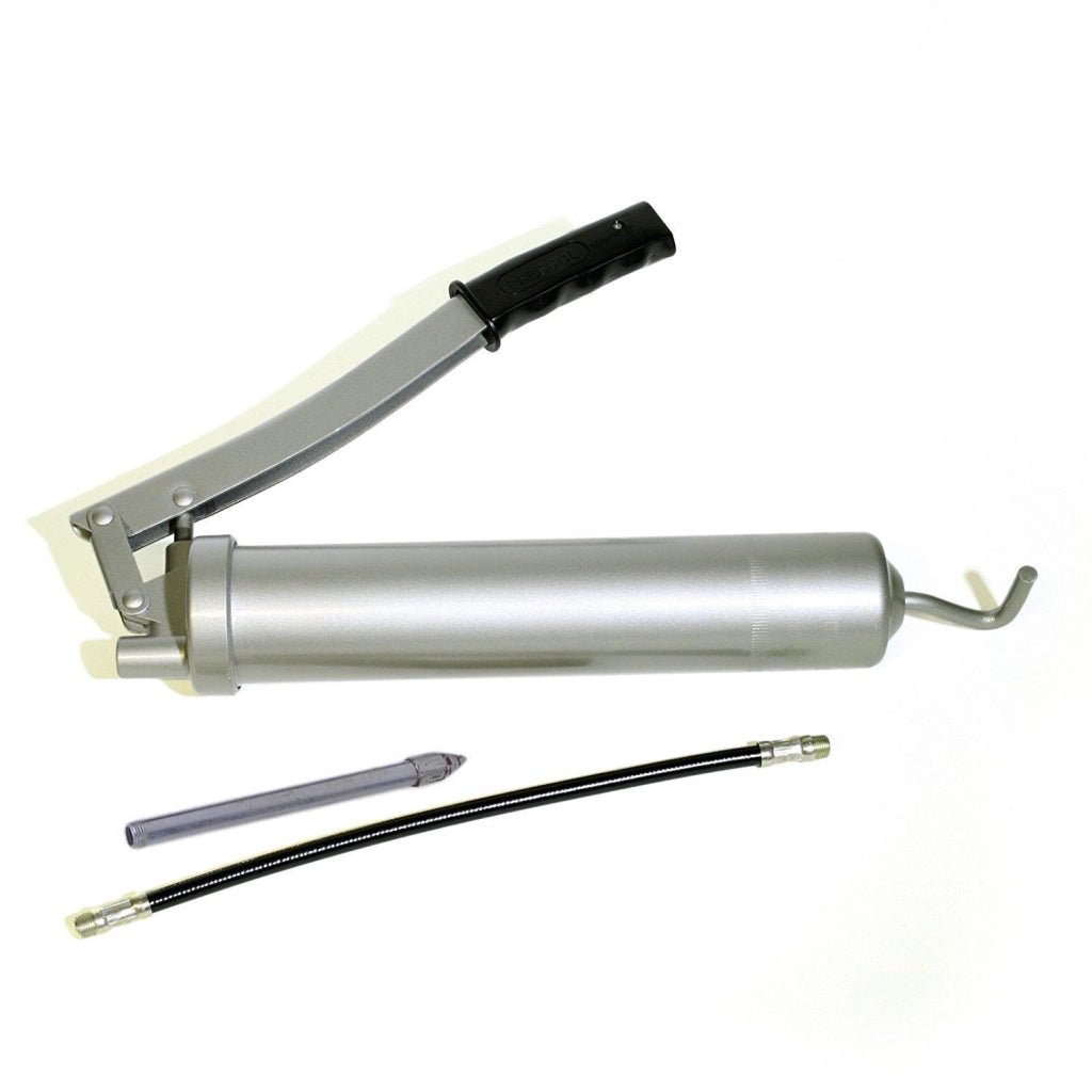 PISTOLA INGRASSATORE POMPA MANUALE GRASSO CONTENITORE 500CC TUBO FLESSIBILE1283