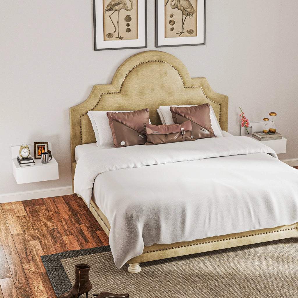 Comodino a Parete con Cassetto ¨C zephmum ¨C Bianco 43x36,5x30,5 cm