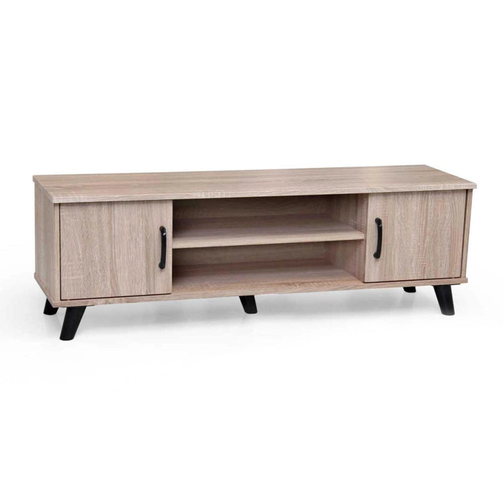 ARES MOBILE PORTA TV BASSO IN LEGNO 120 X 33 X 40 CM IN COLORE ROVERE