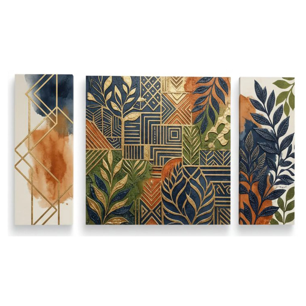Namoba, Quadro Materiale Struttura in Tessuto, 90x90h cm Multicolore