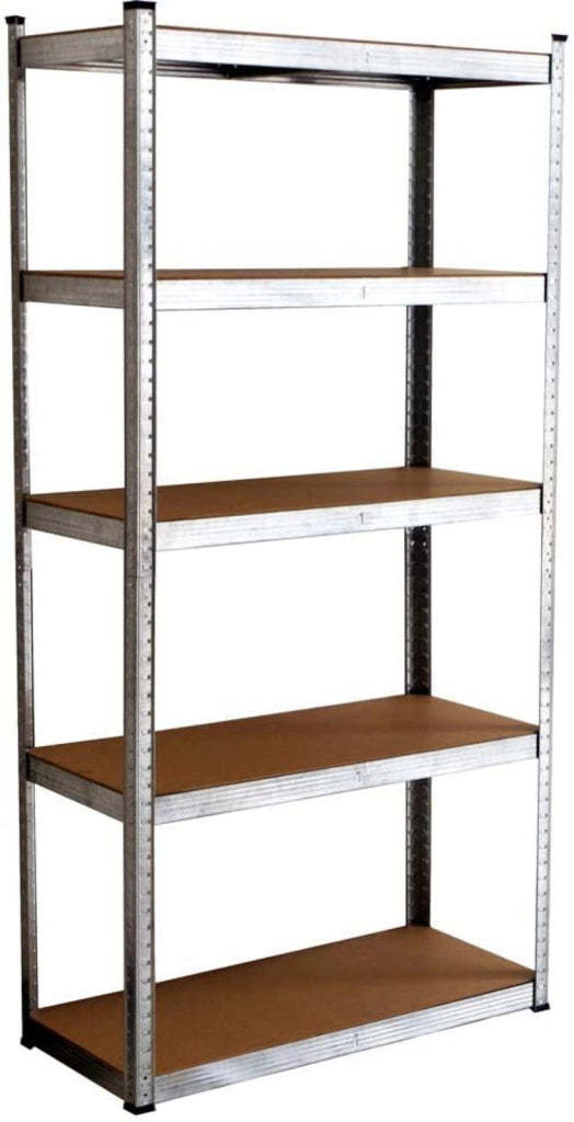 Scaffale Zincato 5 Rip Metallo Mdf 90X40Xh180 - Biacchi Ettore