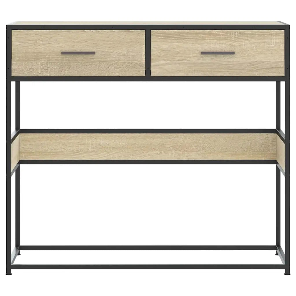 Tavolo Consolle Rovere Sonoma 90x35x80 cm in Legno Multistrato