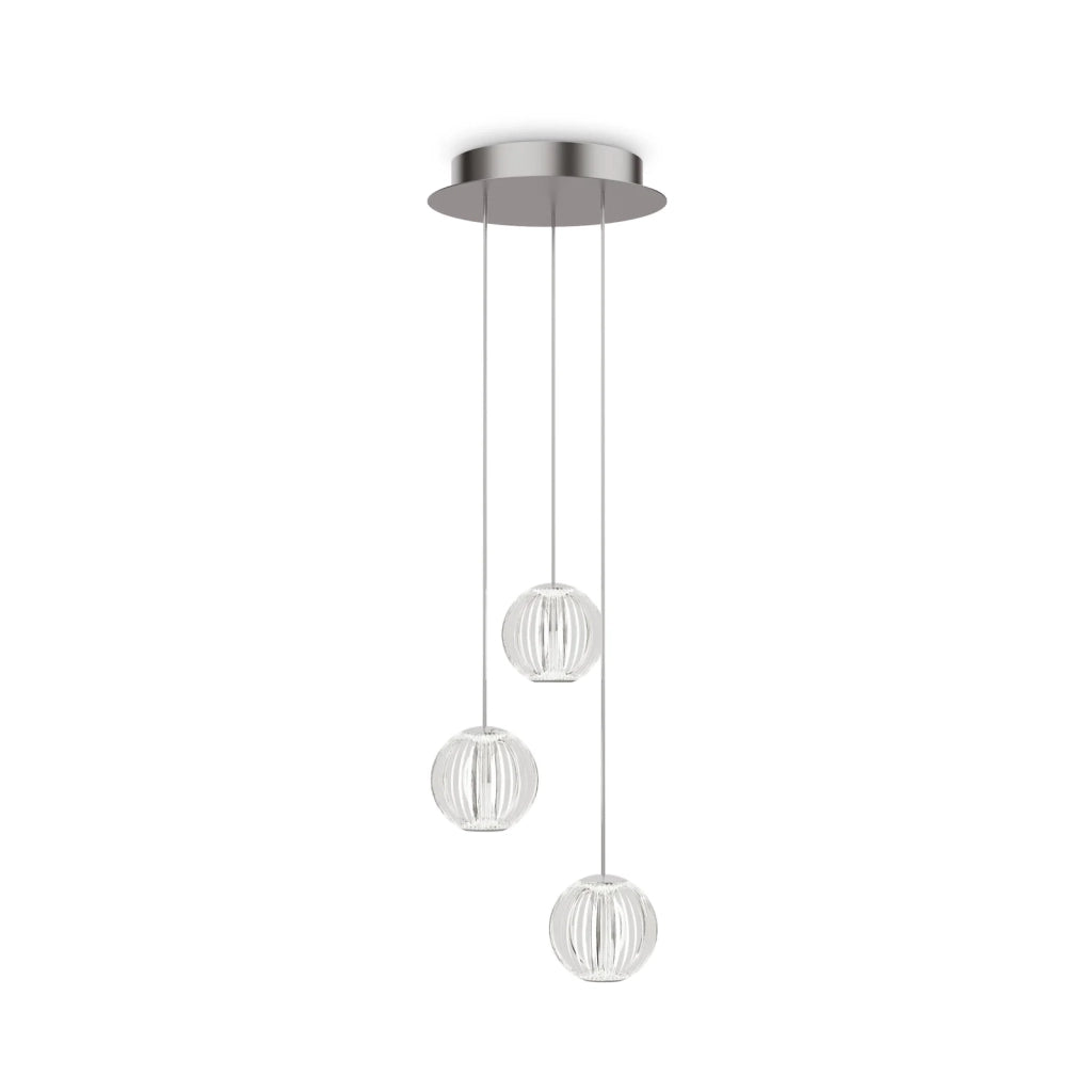 Lampadario Diamond 5 Luci Led Integrato Trasparente