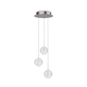 Lampadario Diamond 5 Luci Led Integrato Trasparente