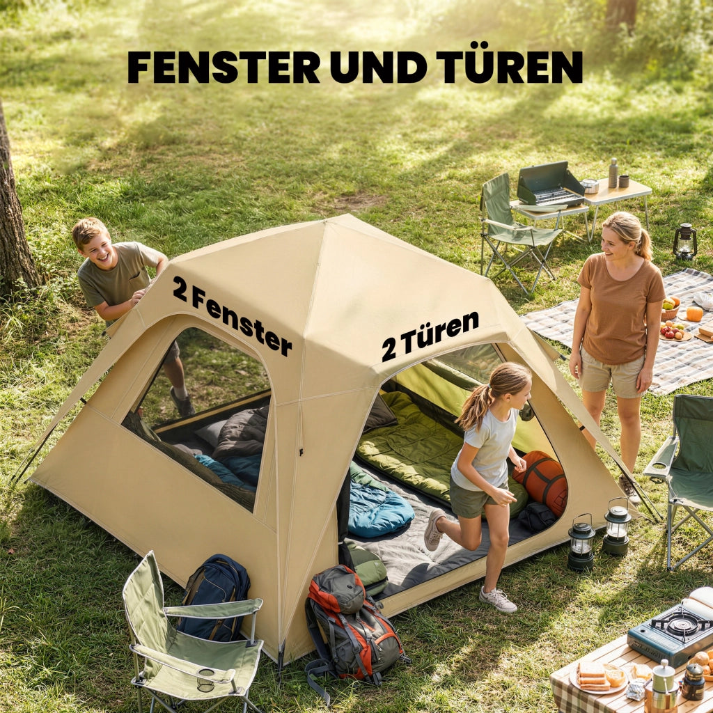 Tenda a cupola per 2-3 persone ¨C zephmum ¨C khaki 240x240x160 cm