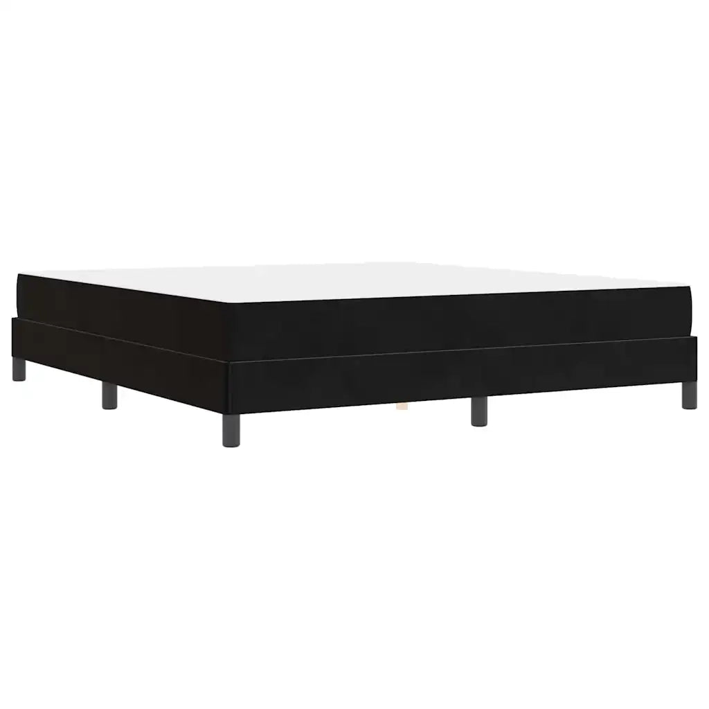 vidaXL Letto box spring con materasso Nero 180 x 200 cm Velluto