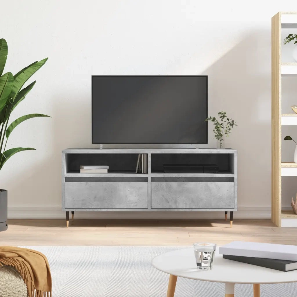 Mobile per TV | Armadietto TV | Mobile Porta TV Grigio Cemento 100x34,5x44,5 cm Legno Multistrato