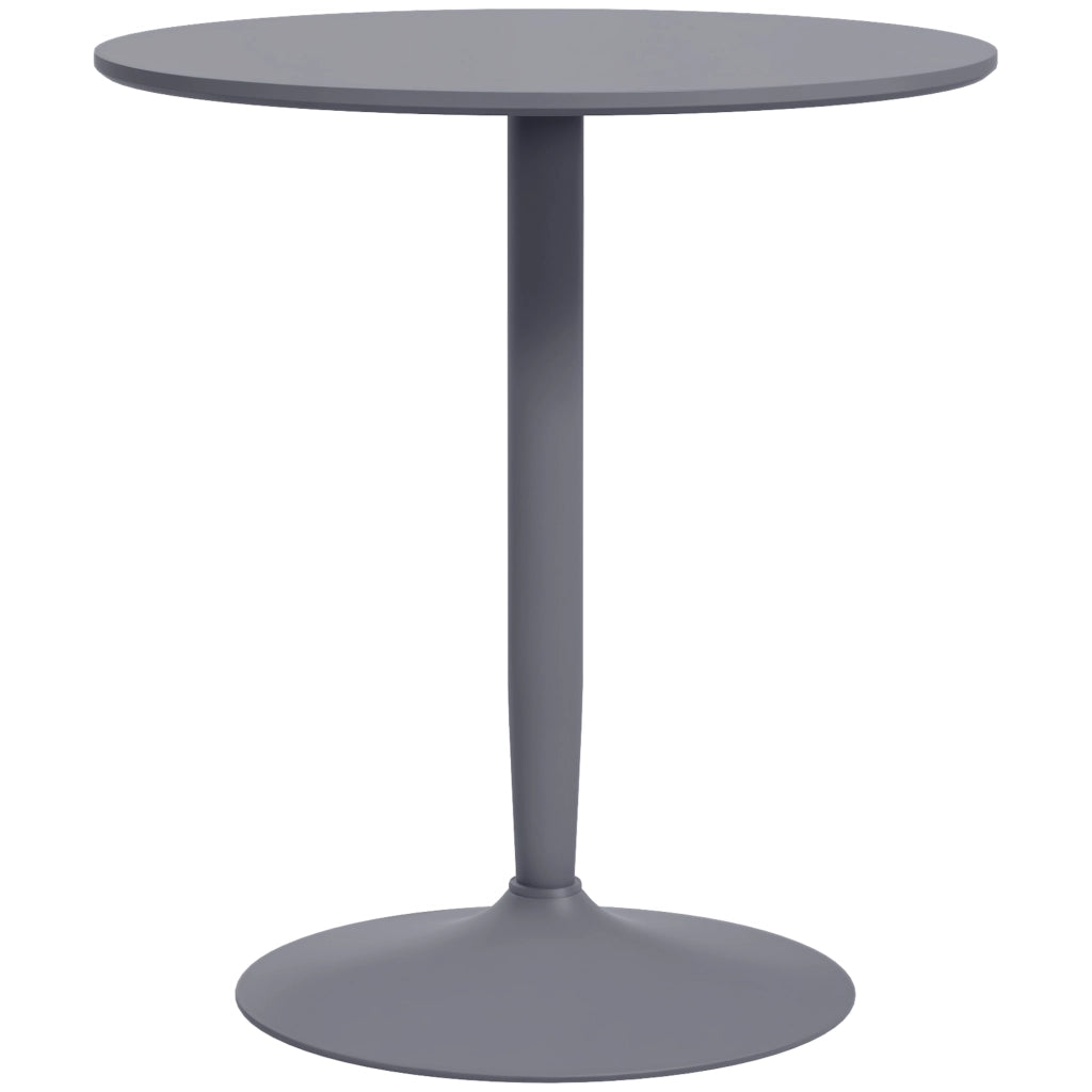 Tavolo da pranzo rotondo per 2 persone ¨C zephmum ¨C grigio, acciaio, 70x70x75 cm