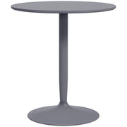 Tavolo da pranzo rotondo per 2 persone ¨C zephmum ¨C grigio, acciaio, 70x70x75 cm