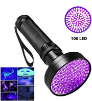 Zaklamp UV con 100 LED UV per la deteozione di macchie di urina in animali domestici - nero