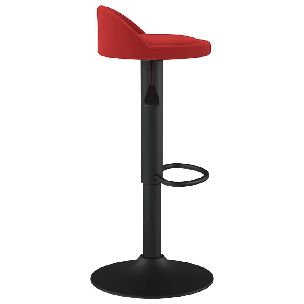 Sgabelli da Bar 2 pz Rosso Vino in Velluto 333607