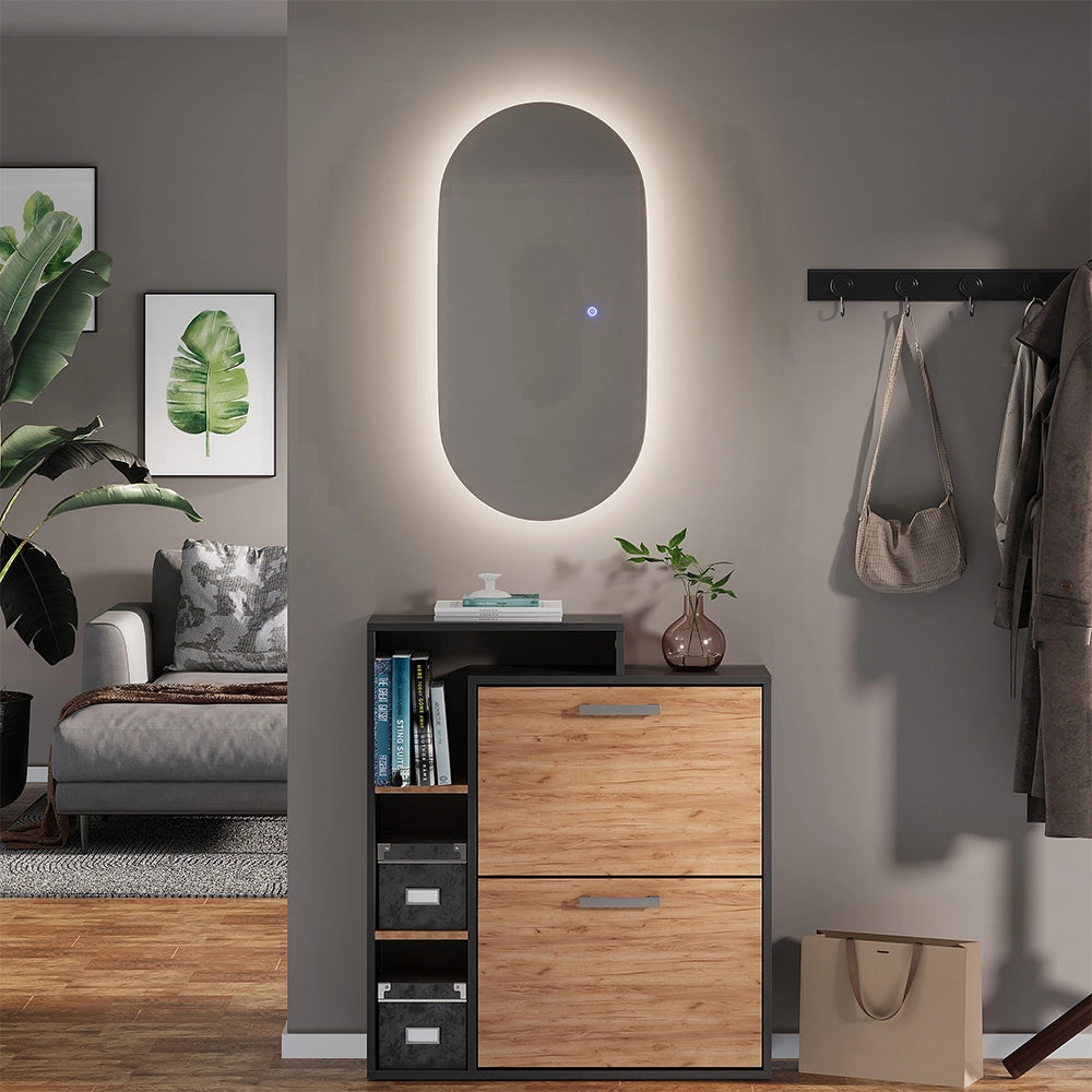 Vicco Specchio bagno Vetro 80 x 40 cm con retroilluminazione
