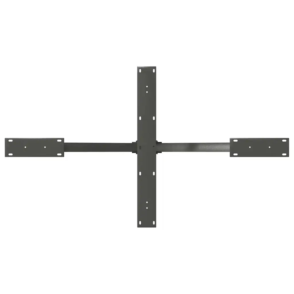 Gamba per Tavolo da Pranzo | Piede del tavolo a Forma di Ragno Antracite 120x68x(72-73) cm Acciaio
