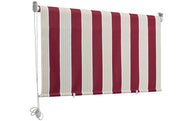 Tenda da sole a caduta, rullo avvolgibile con catenella L 150 H 250cm Fredi righe bordeaux