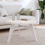 Piano Tavolo Rotondo Bianco Ã˜70x3 cm in Legno Massello di Pino