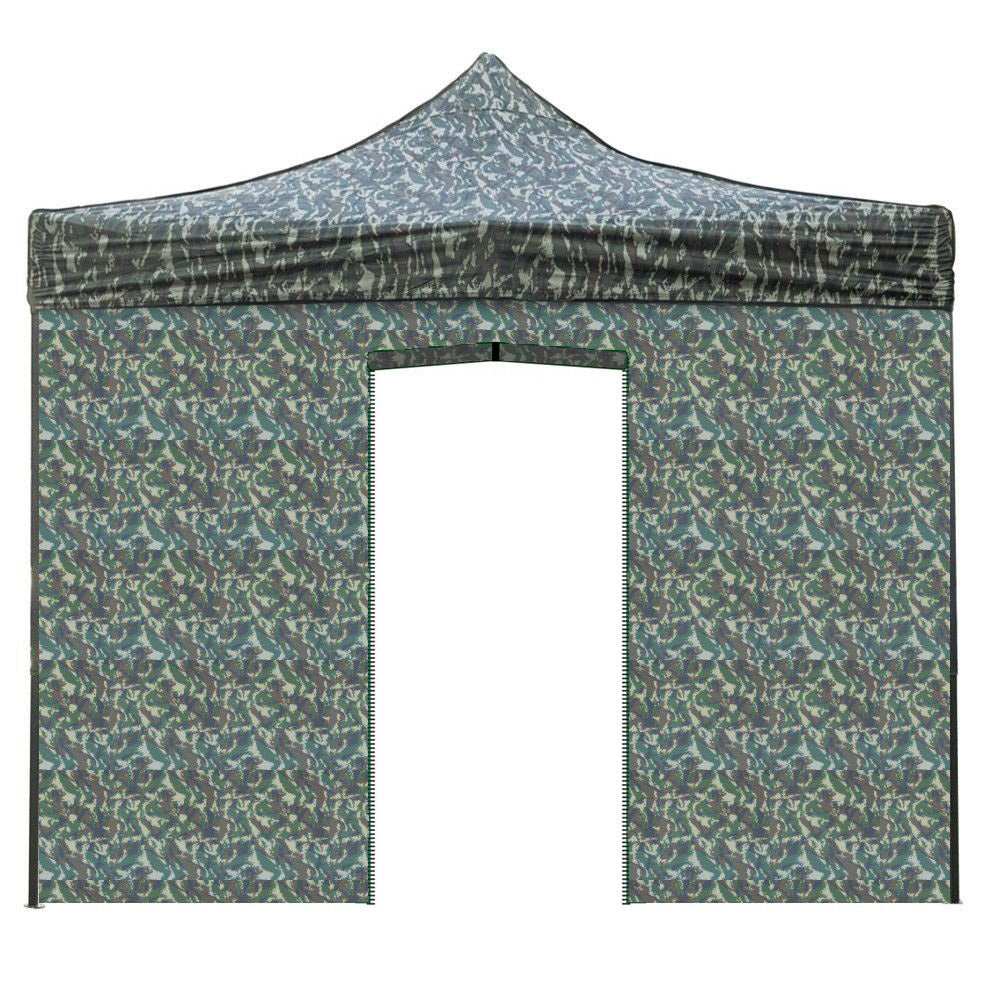 Telo di Ricambio Laterale per Gazebo Pieghevole 3x2m Impermeabile con Porta Avvolgibile Militare