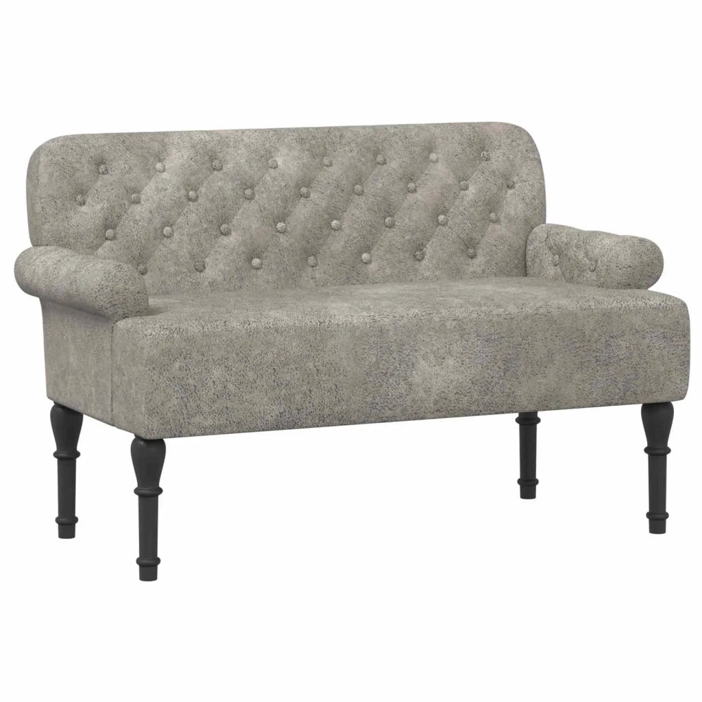Loveseat con bottoni imbottiti Grigio Chiaro 120 x 65 x 78 cm 42041840