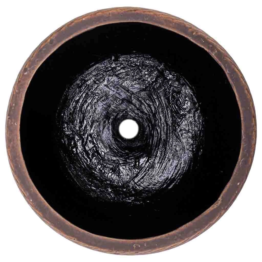 Vaso fibra di vetro marrone rossastro 27x27x23,5 cm