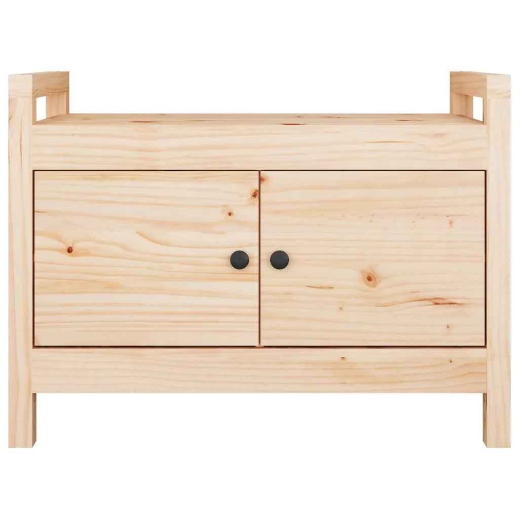 Panca da ingresso-Sgabello-Panca da Corridoio 80x40x60 cm in Legno Massello di Pino