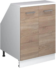 Mobile sottotetto Rion, Sonoma, 60 x 81.6 cm con 2 porte, carcassa 60 cm profondità, adatto per il salvaspazio sotto tetti spioventi