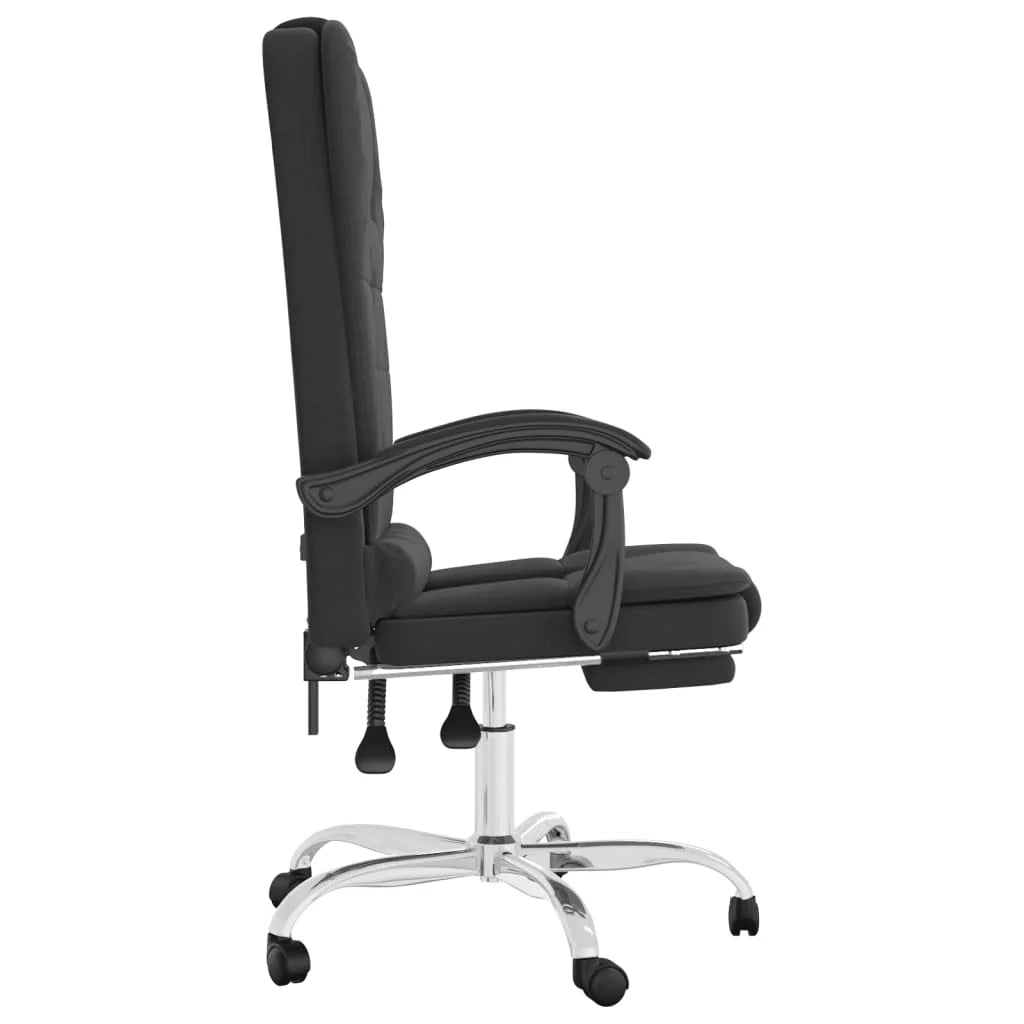 Poltrona massaggiante reclinabile per ufficio computer studio similpelle nera 02_0025413