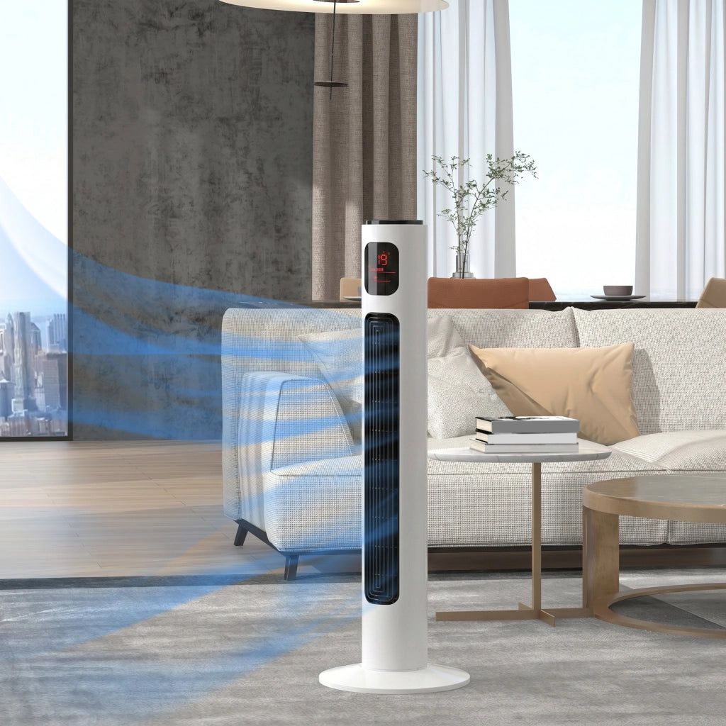 Ventilatore a Torre Silenzioso con Telecomando ¨C zephmum ¨C 45W 3 Velocit¨¤ 3 Modi Timer 10H Oscillazione 70¡ã Bianco