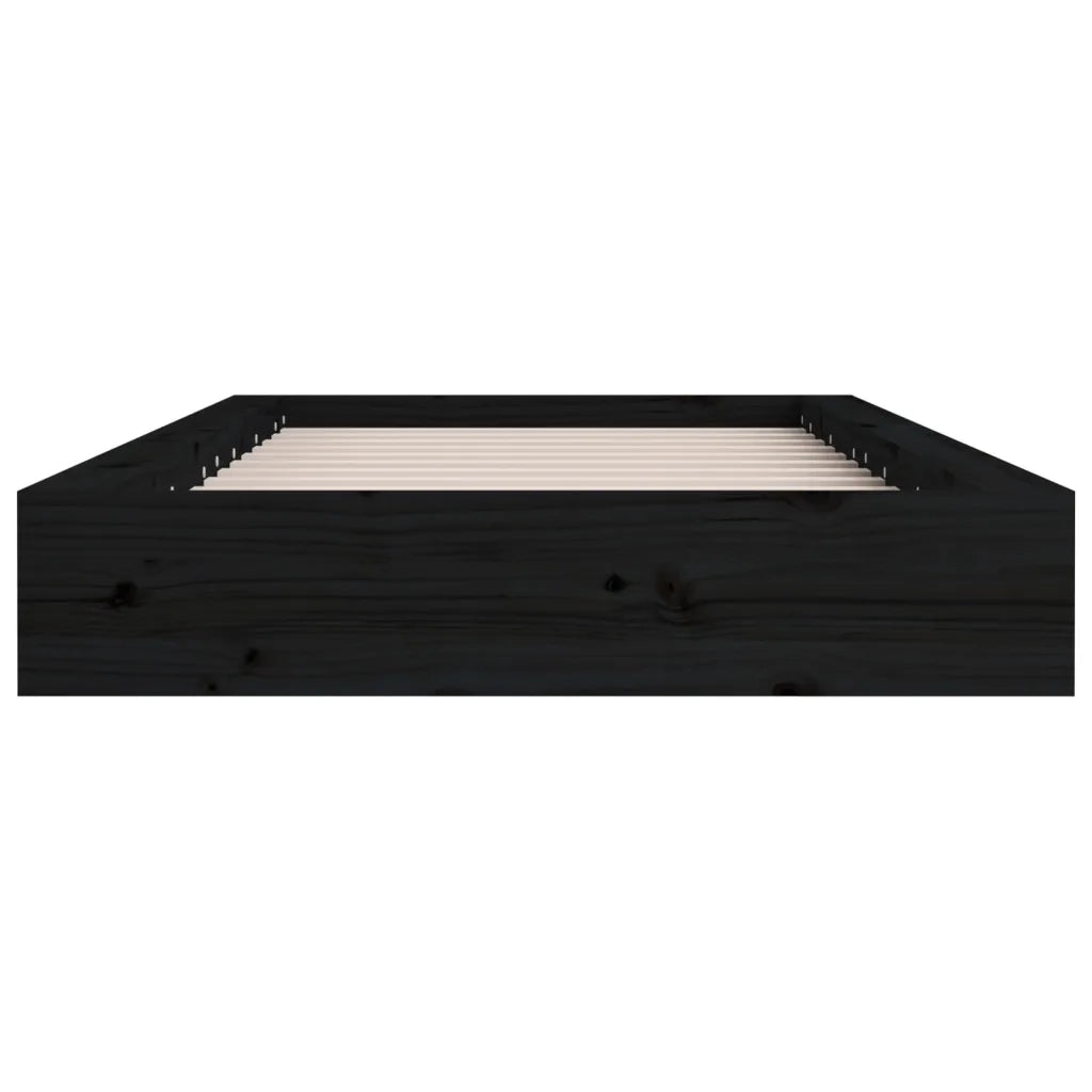 Giroletto Nero 75x190 cm Small Single in Legno Massello 820700