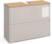 Mobile sottolavabo per bagno Majest, Cashmere/Artigianale, 80.1 x 62 cm con 2 cassetti