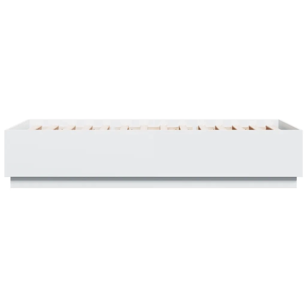 Giroletto con Luci LED-Struttura Letto Bianco 90x200 cm in Legno Multistrato 958397