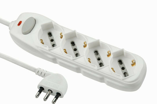 Ciabatta Multipresa Polivalente 4 Posti Universale Cavo 1,5 Metri - Electraline