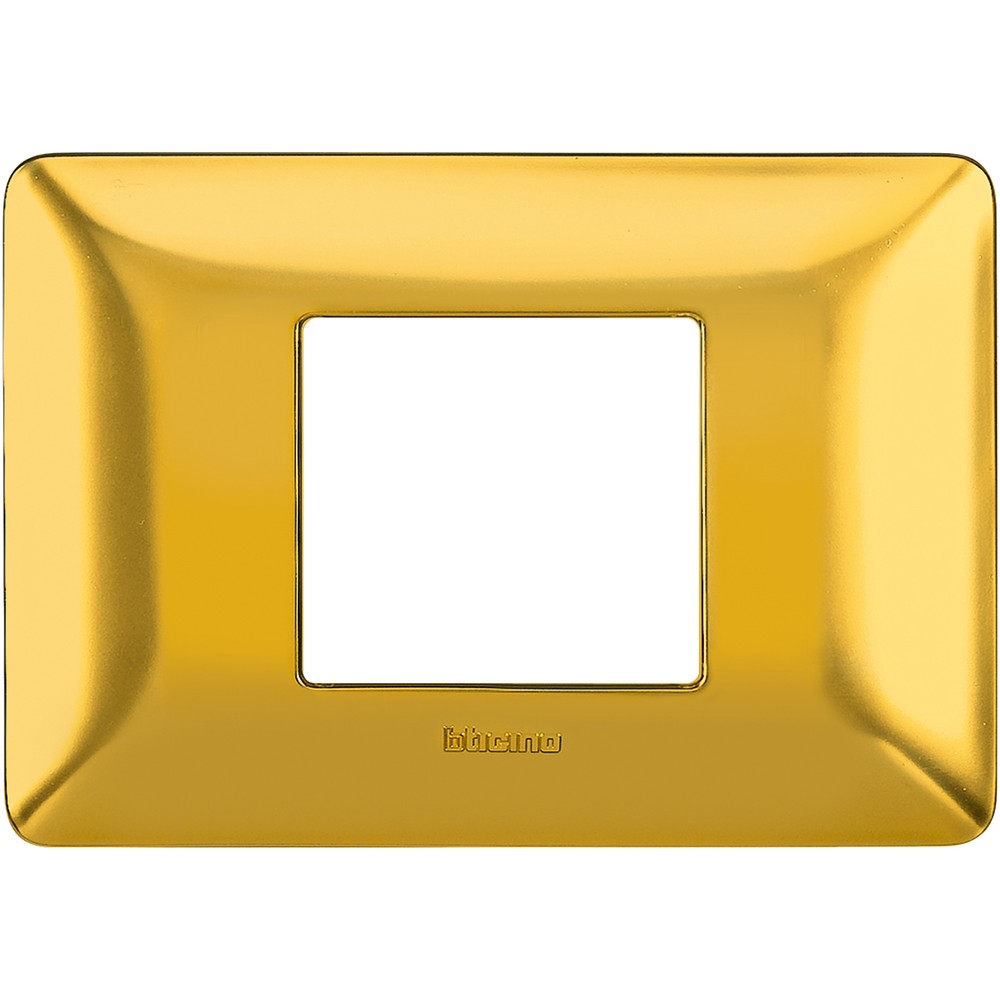 Placca Bticino Matix 2 moduli centrati oro satinato AM4819GOS