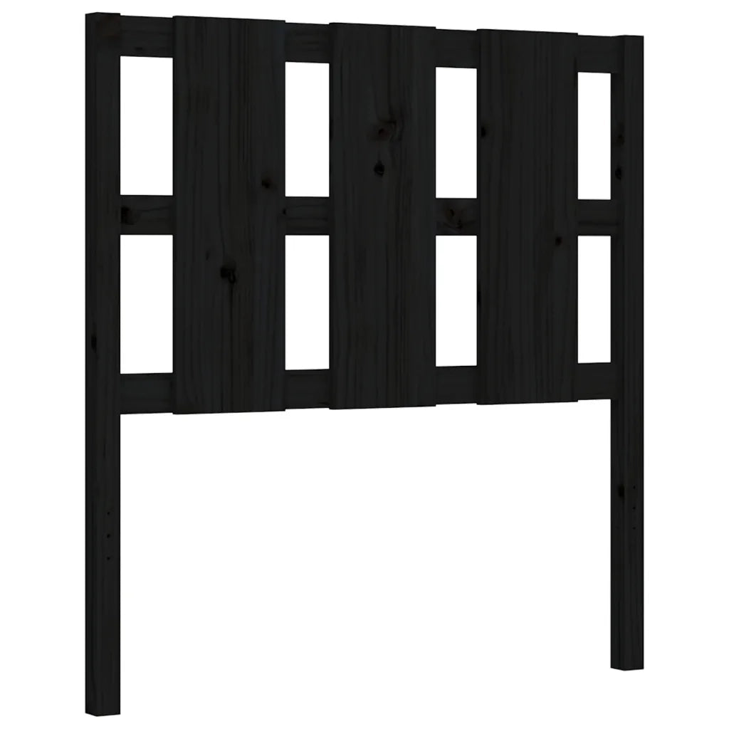 Giroletto con Testiera Nero Small Single in Legno Massello 3192195