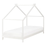 Letto per bambini con baldacchino e base in legno di pino bianco 90 x 200 cm cameretta