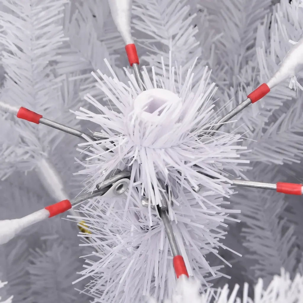 Albero di Natale | Decorazioni natalizie Artificiale Incernierato con Base Bianco 210cm