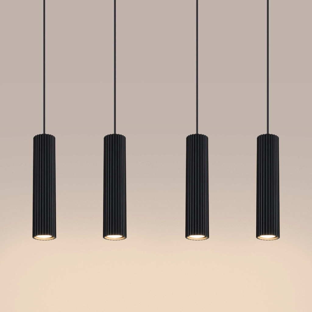 Lampada a sospensione KARBON 4L nera