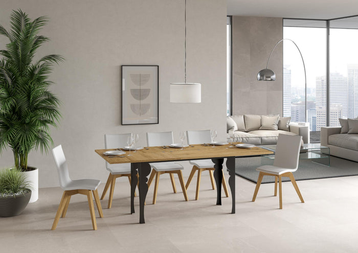 Tavolo Salvaspazio Allungabile 120/200x45/90x80/78 cm Paxon Double Quercia Naturale