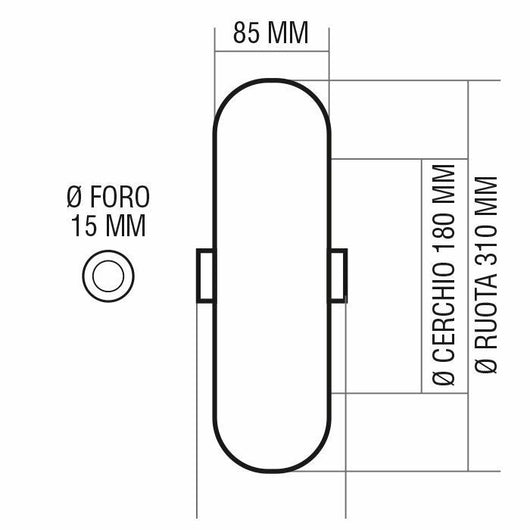 Ruota Di Ricambio Pneumatico Per Carriola Cerchio Metallo 13” - Biacchi E.