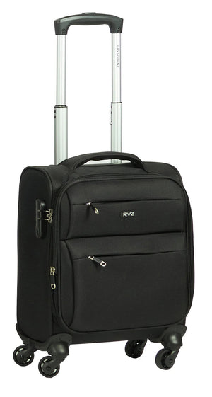 Trolley Valigia Bagaglio a Mano Morbida in Poliestere 4 Ruote  Ravizzoni Singapore Nero