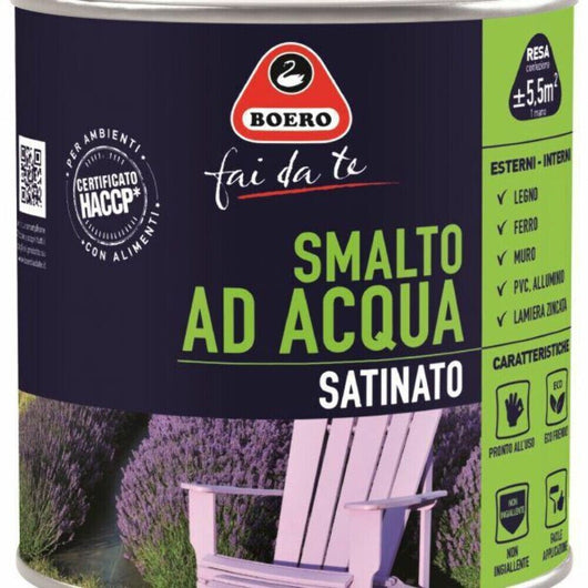 Smalto Satinato Ad Acqua Pompelmo 0,5Lt - Boero