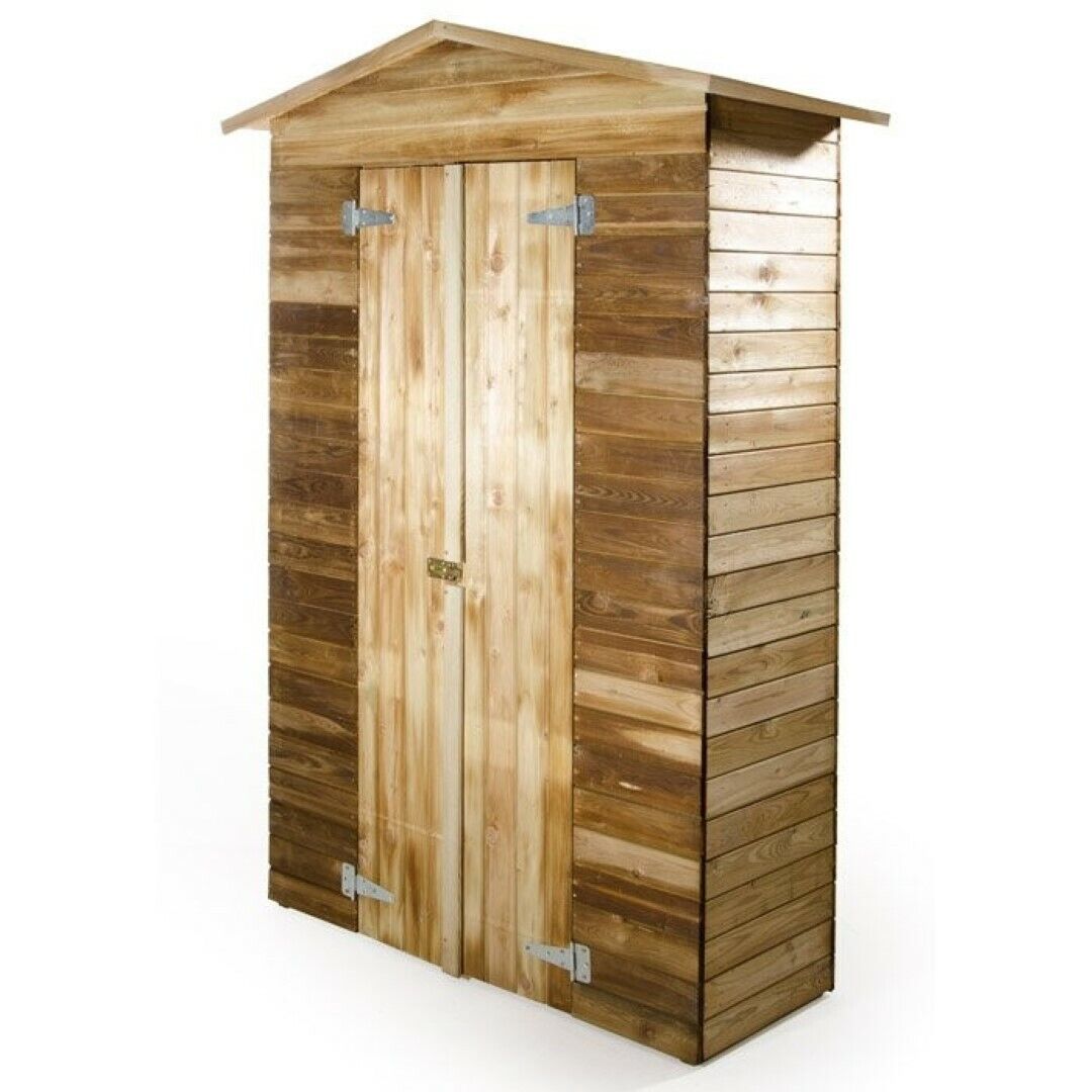 Armadio In Legno Da Giardino Esterno Medium 135X61X201 Cm - Biacchi Ettore