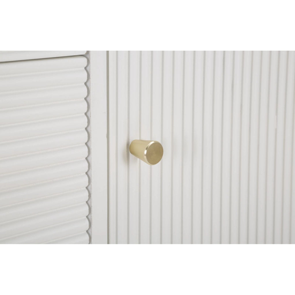 Credenza VKH24, Bianco, Legno, 117x37x90 cm