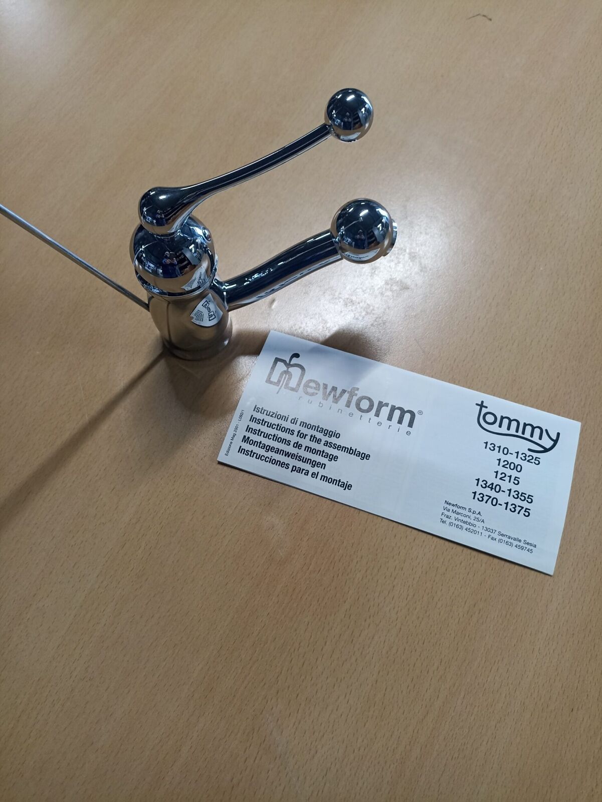 Monocomando Bidet Tommy Cromo - Newform