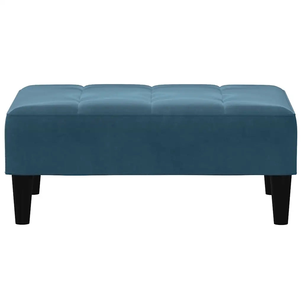 Poggiapiedi Blu 77x55x31 cm in Velluto 4007365