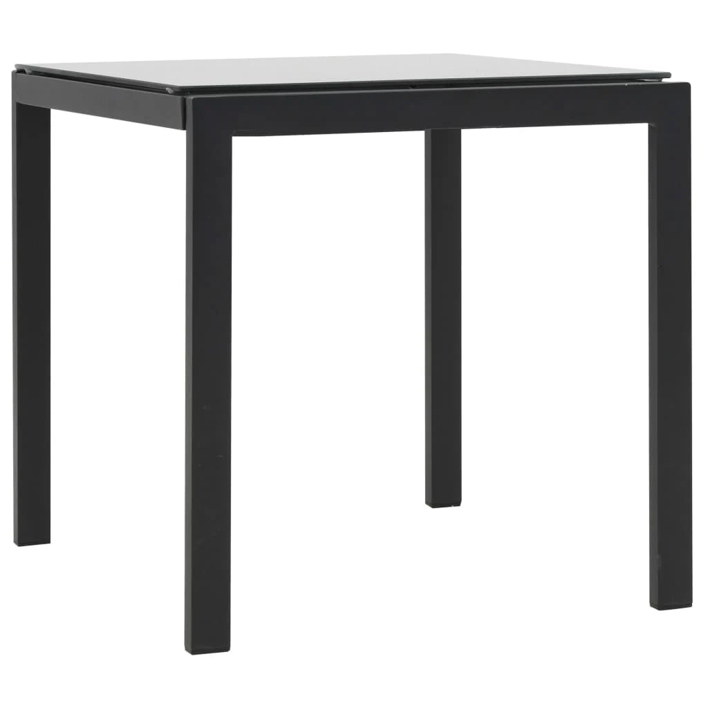 Set di 2 lettini prendisole sedie a sdraio lettini prendisole lettini da giardino mobili da giardino e tavolo in resina intrecciata nera e textilene 02_0012146