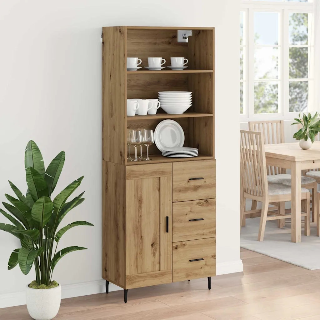 Credenza con cassetto Rovere artigianale 69,5 x 34 x 180 cm