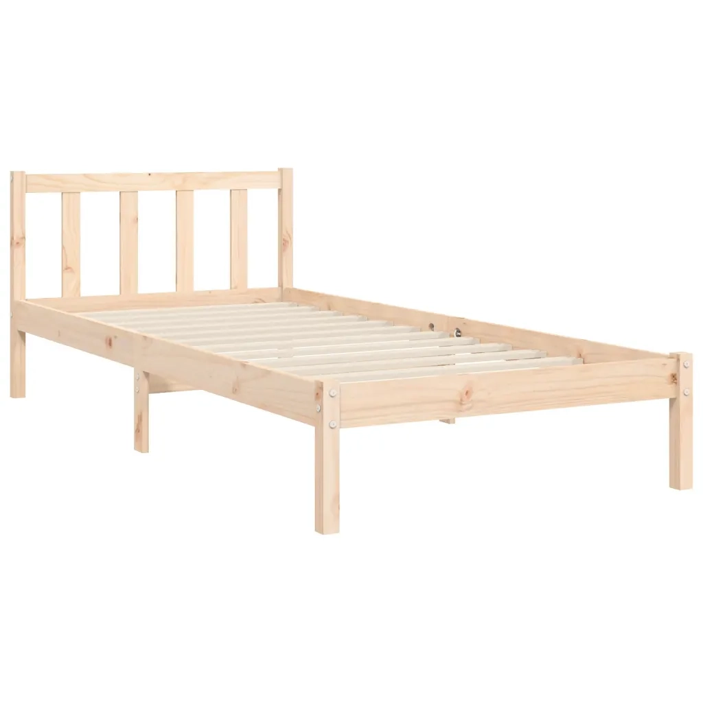 Giroletto senza Materasso-Struttura Letto 90x200 cm in Legno Massello di Pino 255440