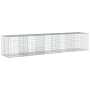 Gabbione recinto a gabbia muro di contenimento con coperchio 500 x 100 x 100 cm ferro zincato argento 02_0040169